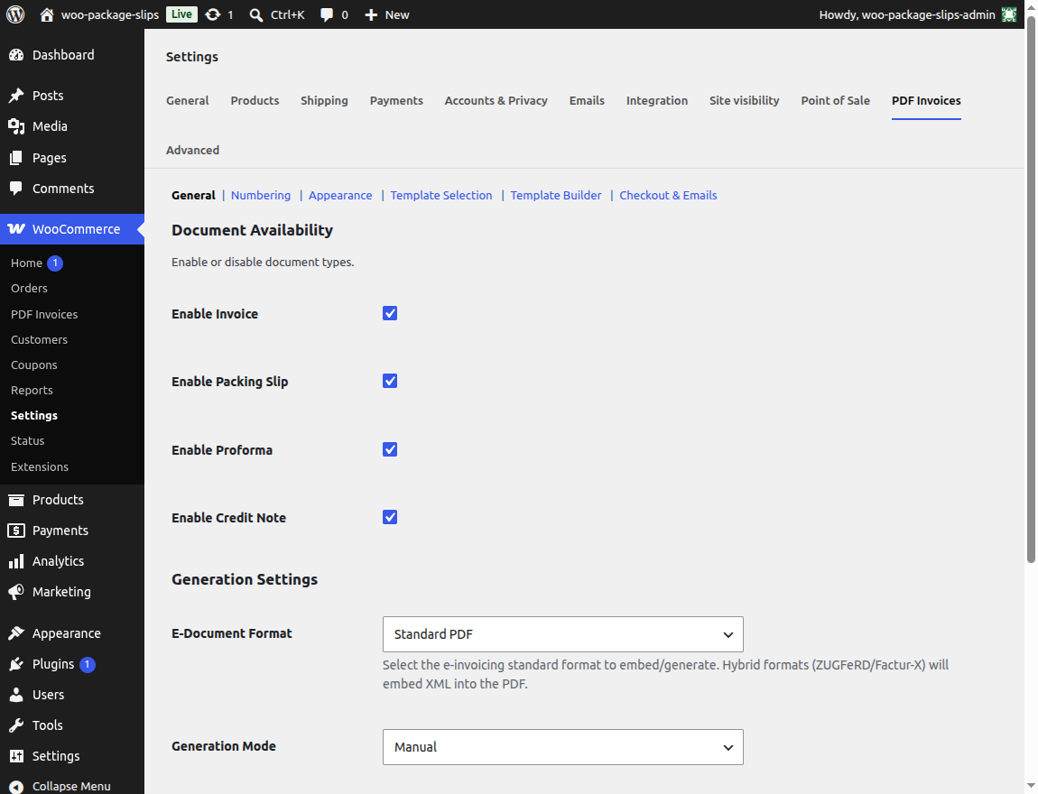General Settings