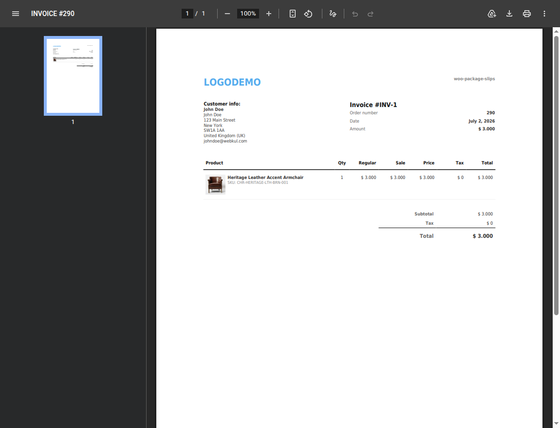 Sample PDF Document Layout