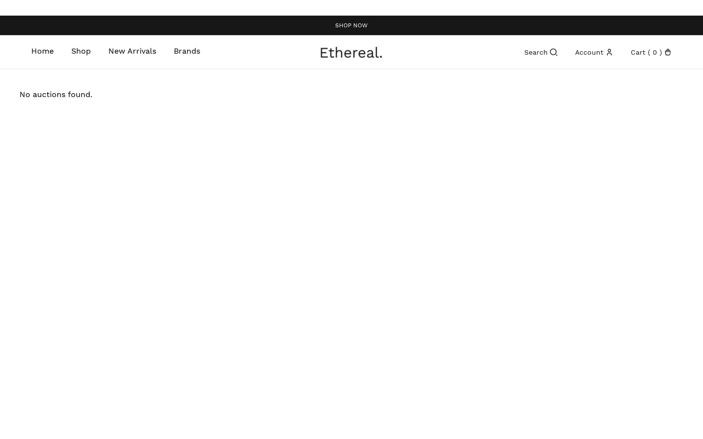 Auction Grid page — what  renders on the storefront when you drop it on any page or template