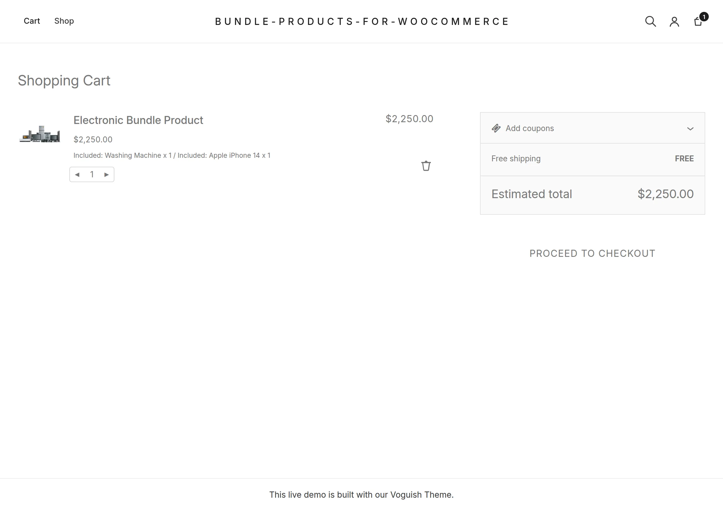 Bundle in the cart
