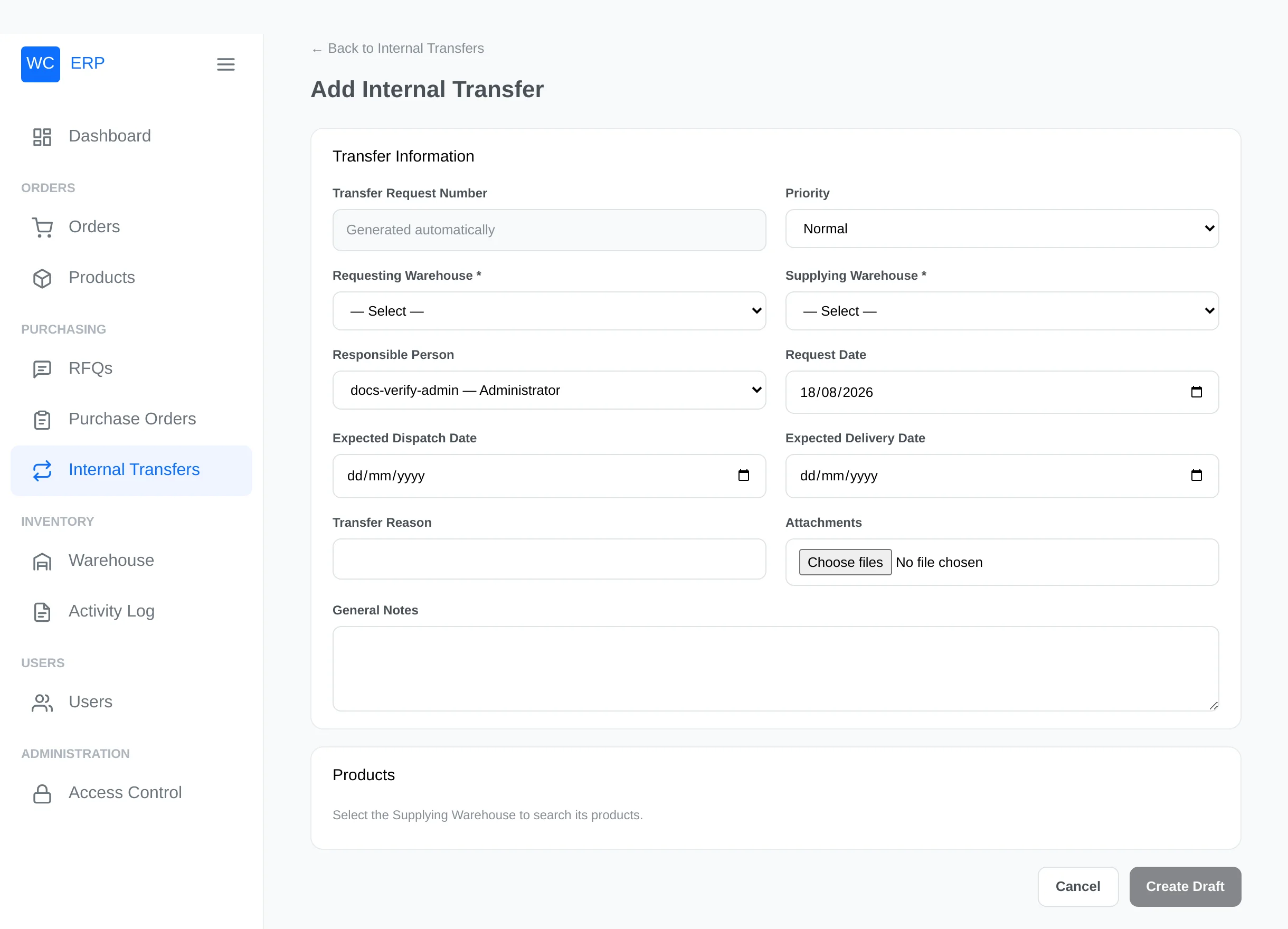 Create transfer