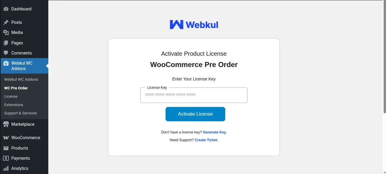 WordPress Module Settings