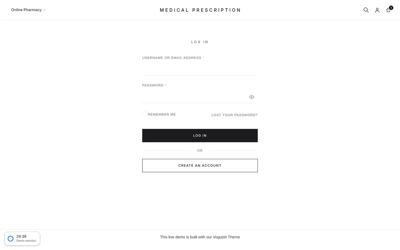 WooCommerce My Account area