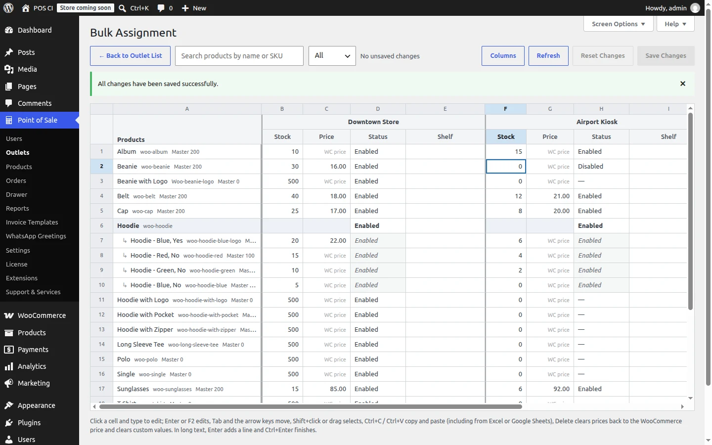 Bulk Assignment saved successfully