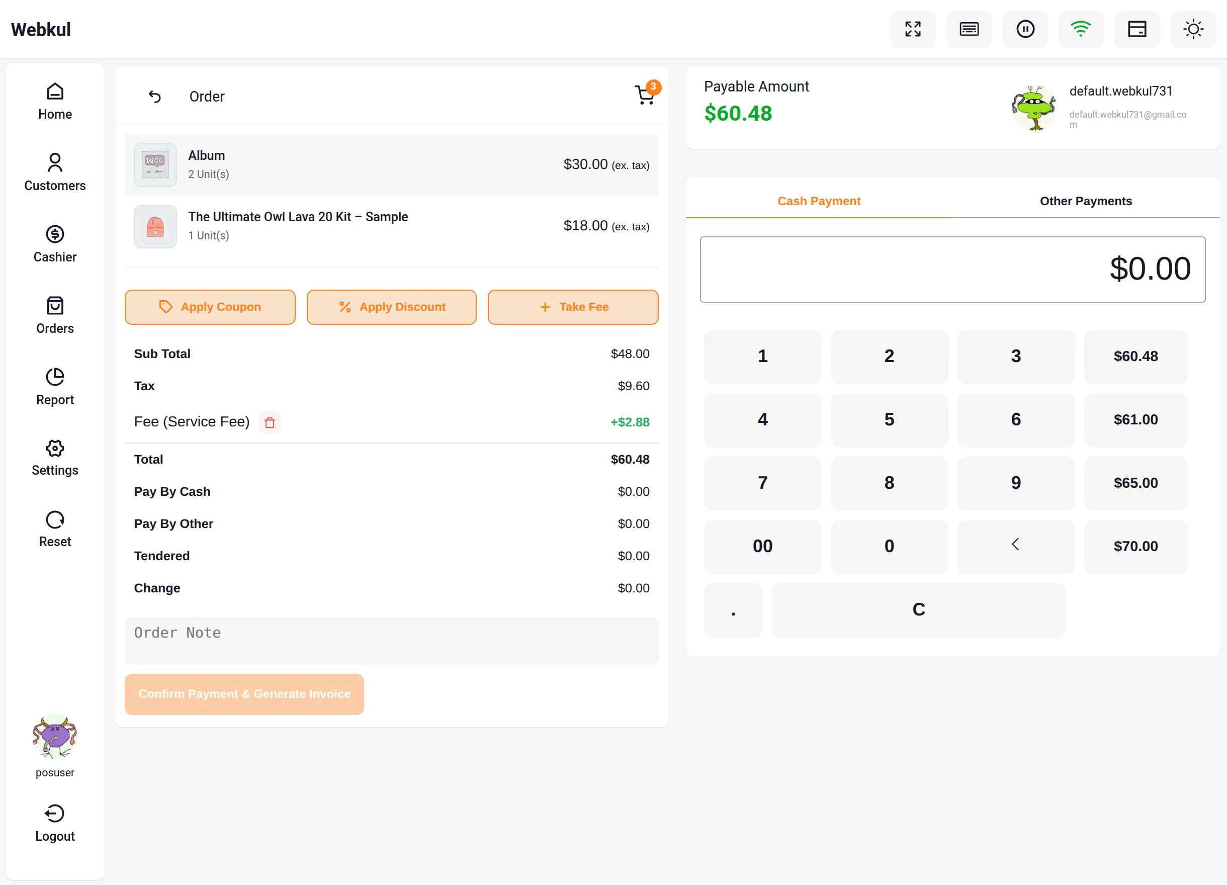 Fee Applied to Checkout Totals