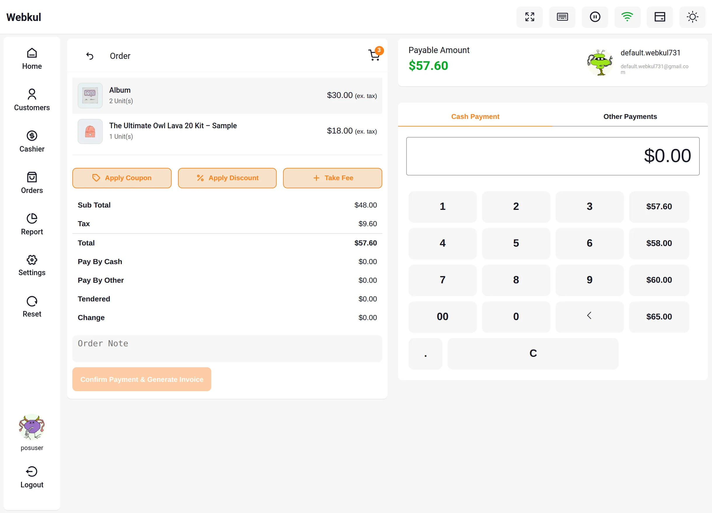 POS Checkout Page