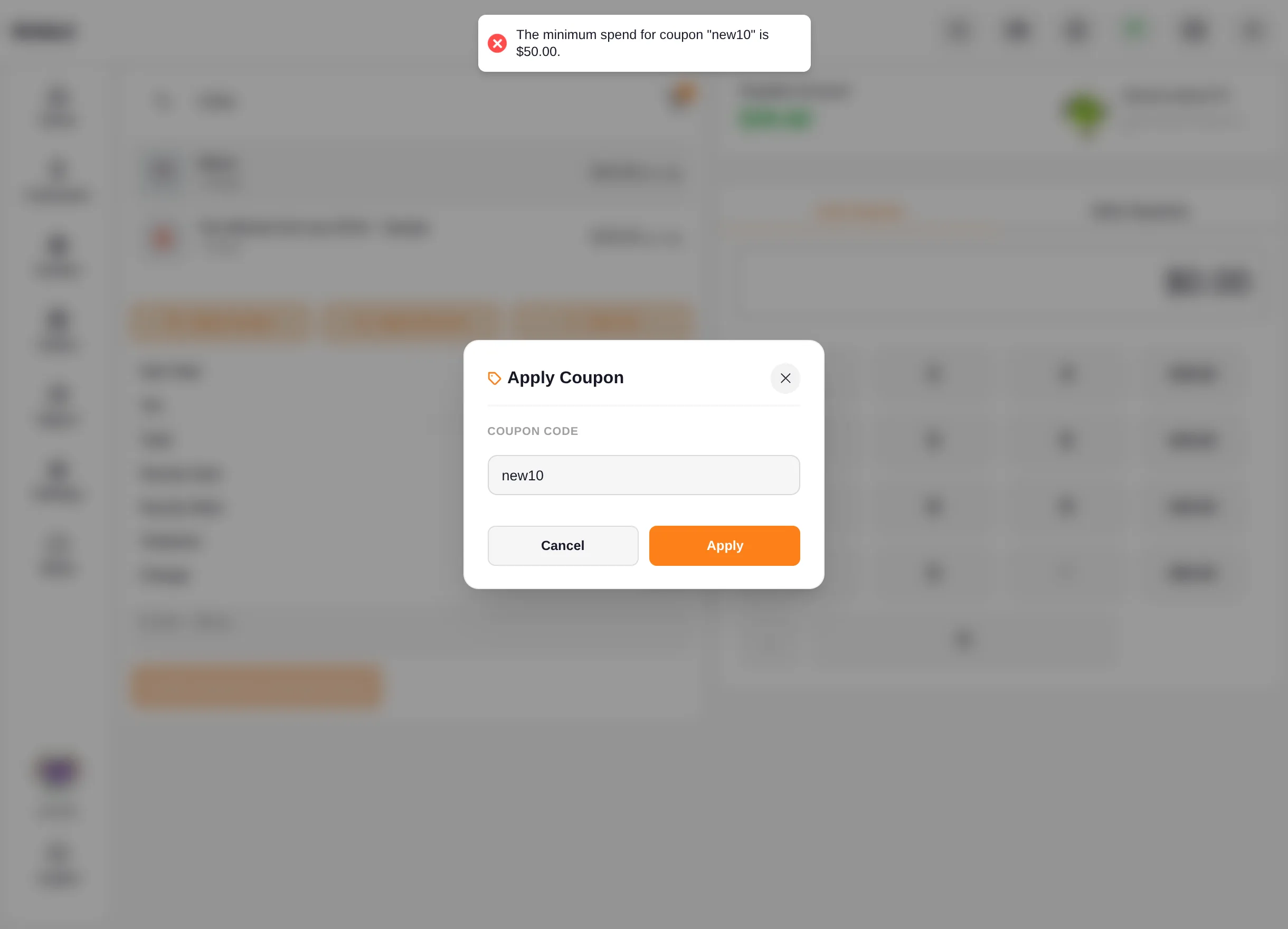 Coupon Restriction Error at POS