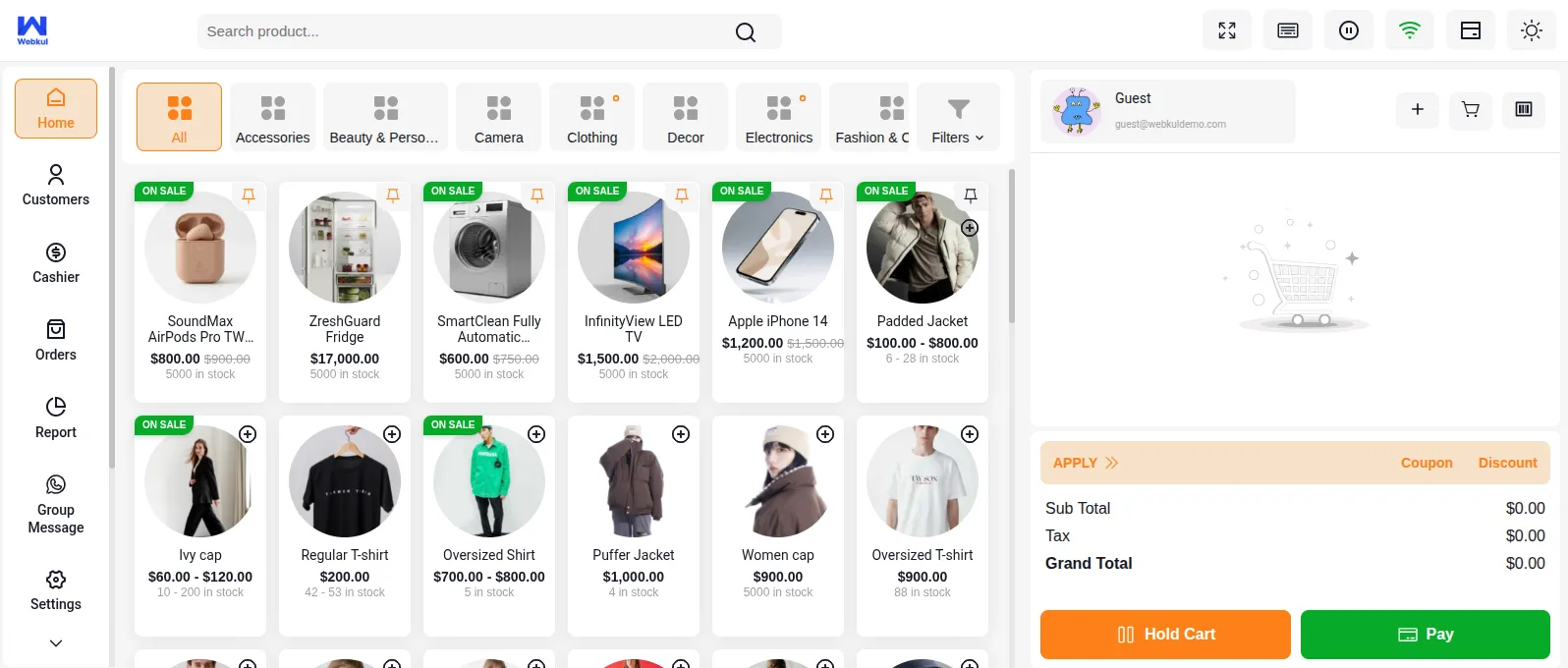 Stock Visible in POS