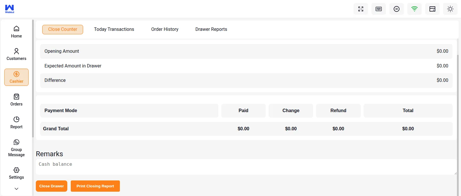 Drawer Reports from POS