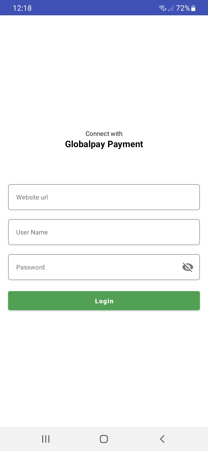Mobile App Login Screen
