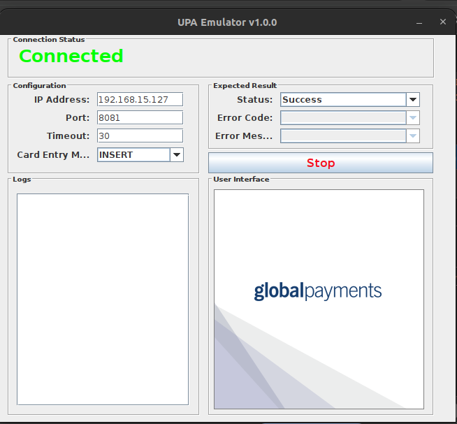 UPA Emulator Window