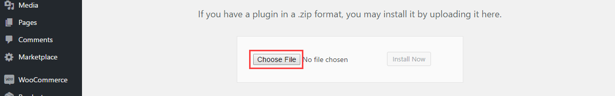 Choose the plugin ZIP file