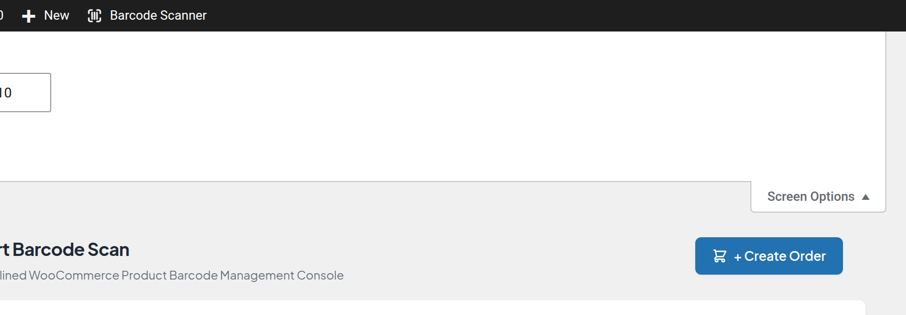 The Logs per page screen option