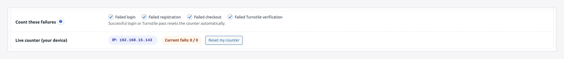 Conditional Rules — counting rules and live counter
