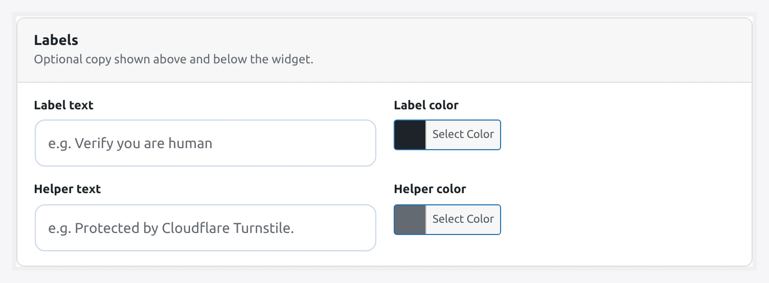 Design Studio — label controls