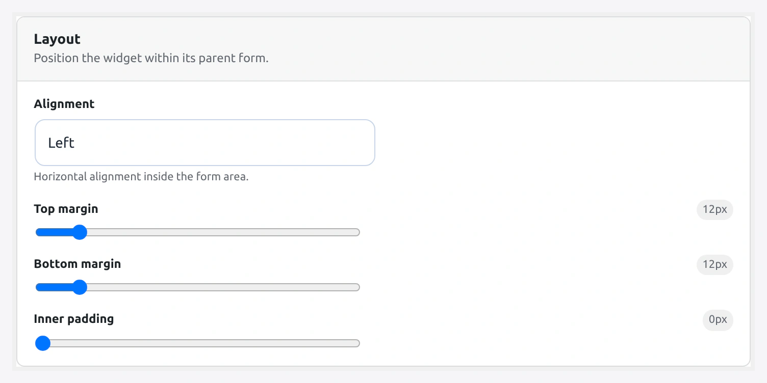 Design Studio — layout controls