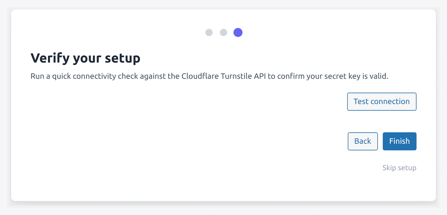 Onboarding Step 3 — finish and save