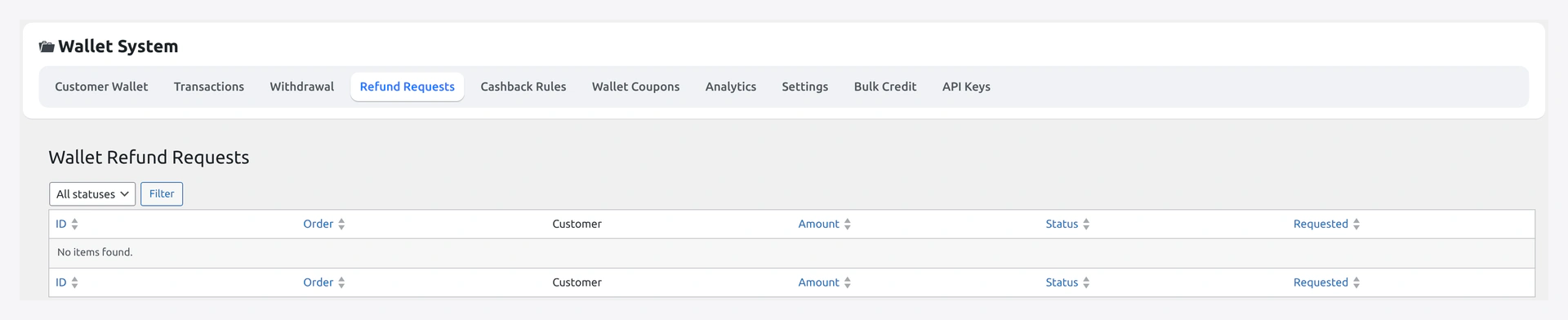 Refund Requests queue — customer-submitted refunds awaiting decision