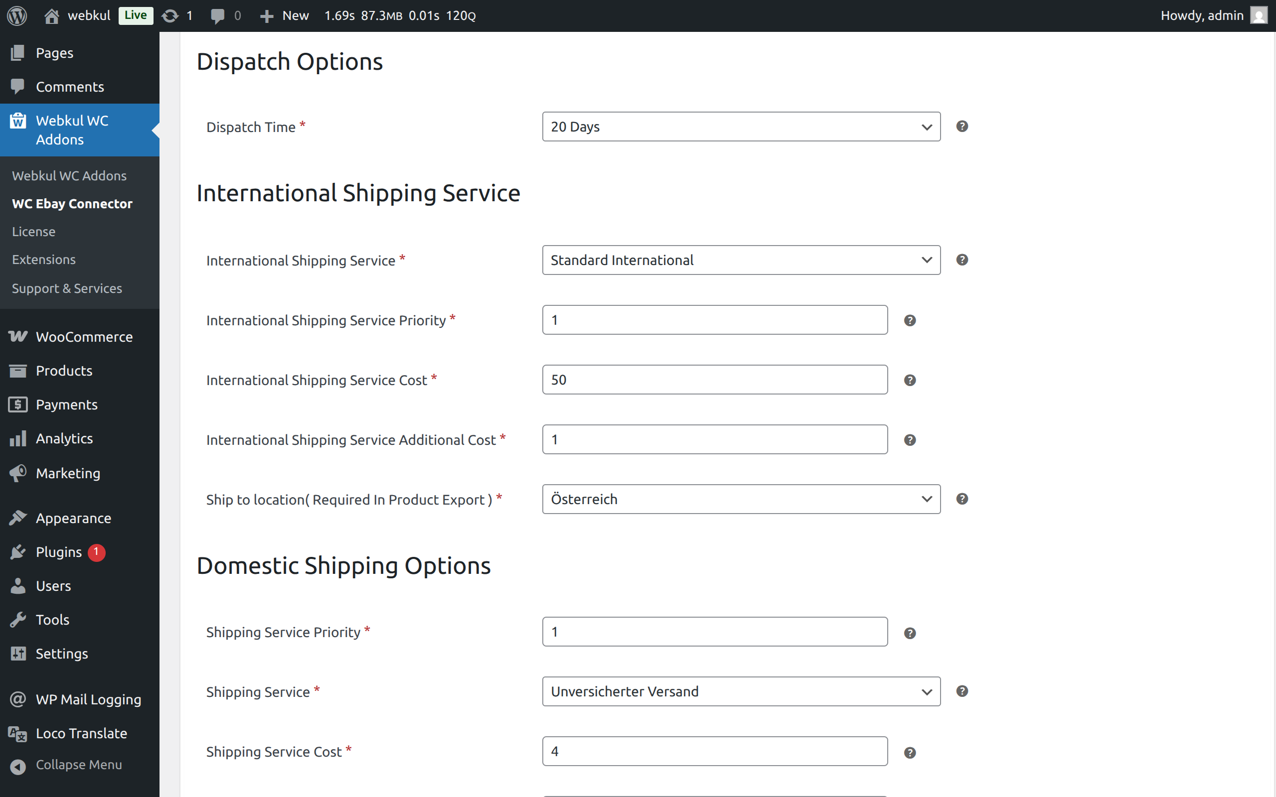 Dispatch Options