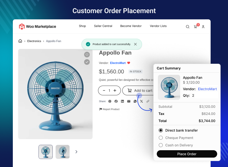 Customer Order Placement
