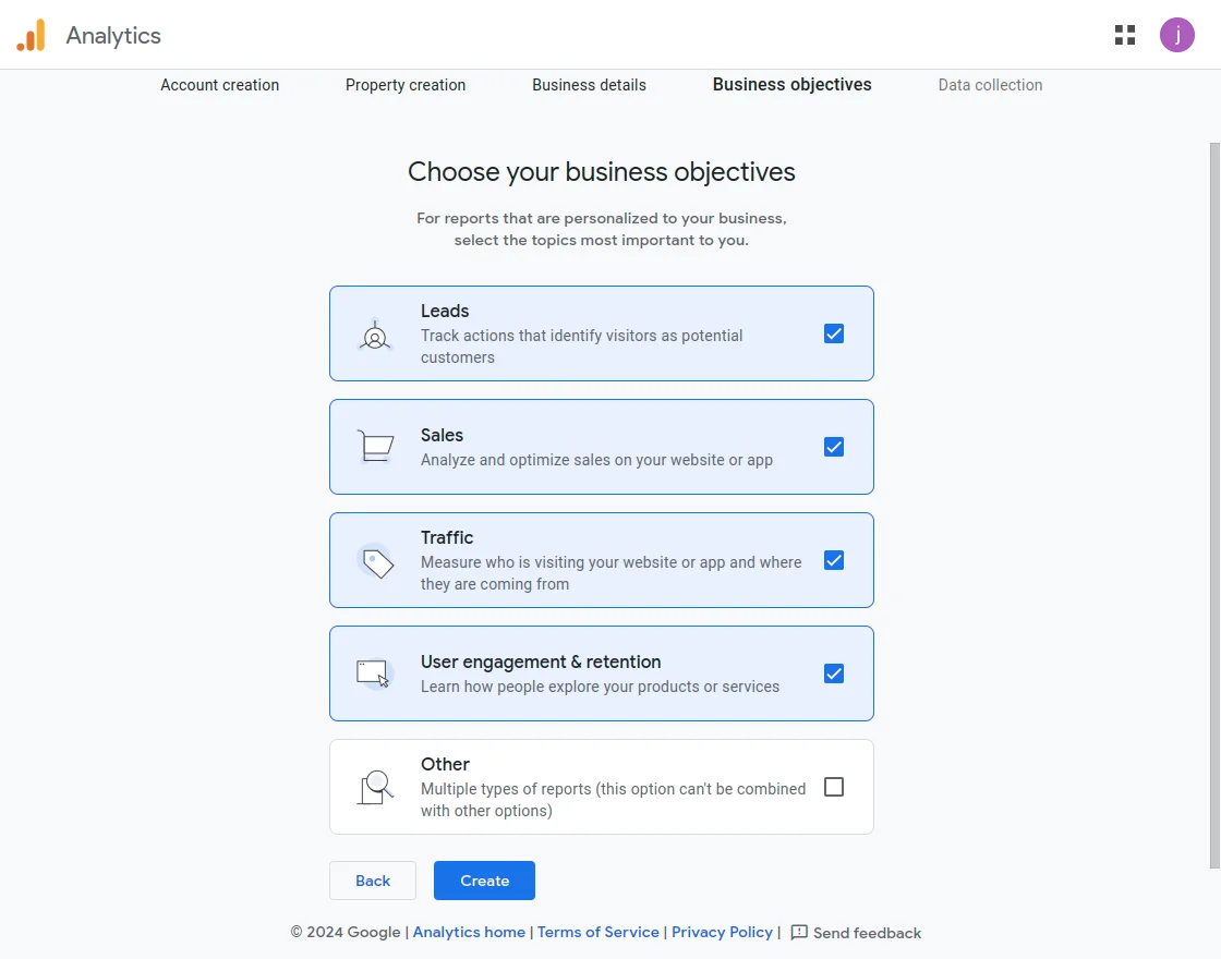 Google Analytics Business Objectives