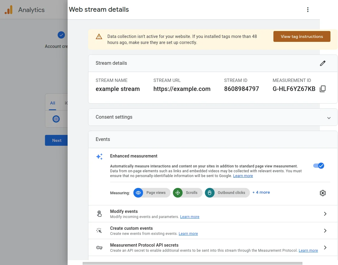 Google Analytics Measurement ID