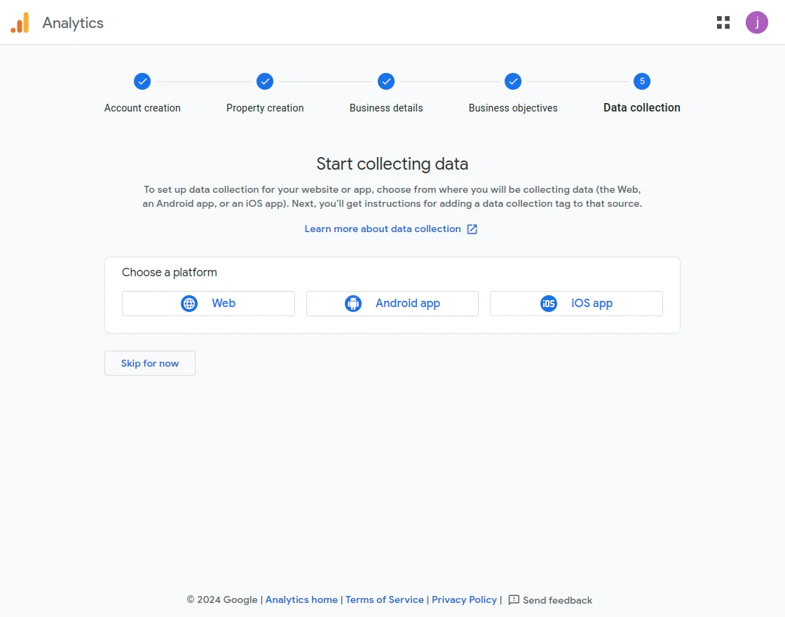 Google Analytics Platform Selection