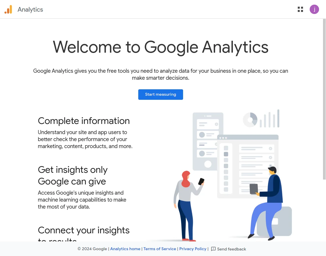 Google Analytics Start Measuring