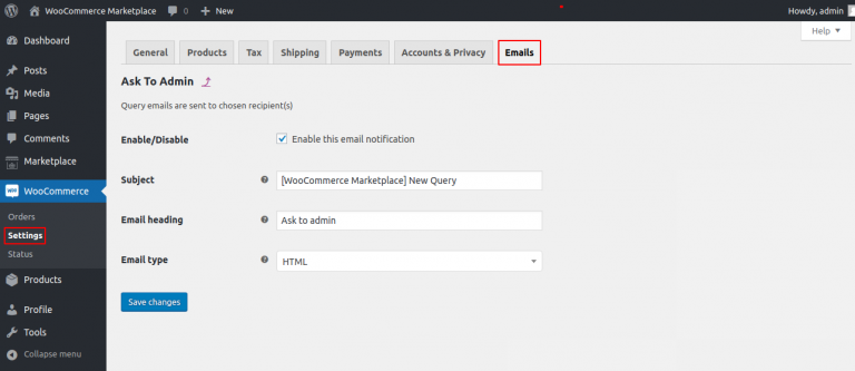Email Template Settings