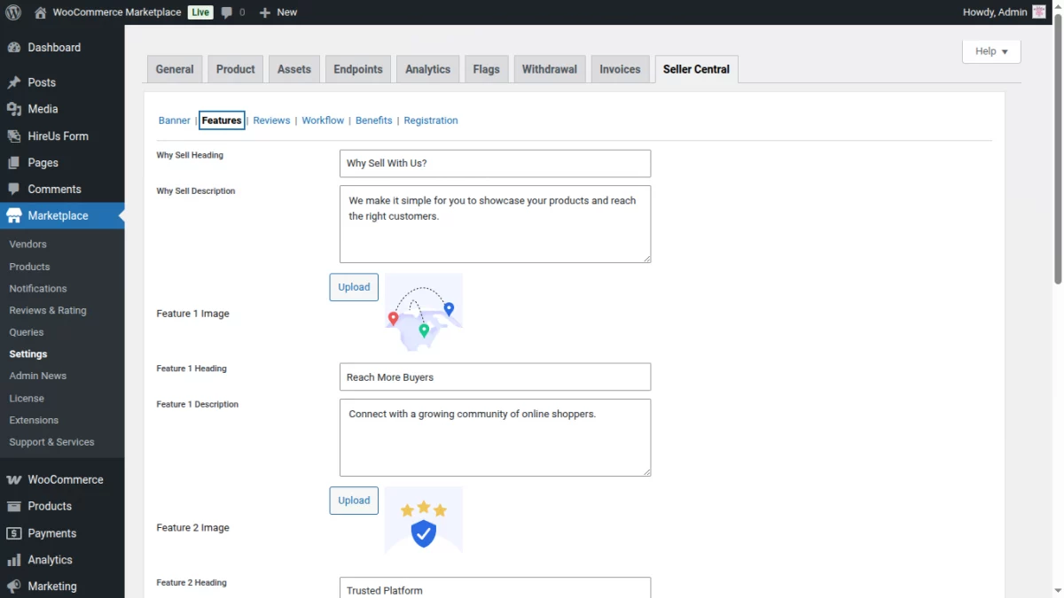 Seller Central Features