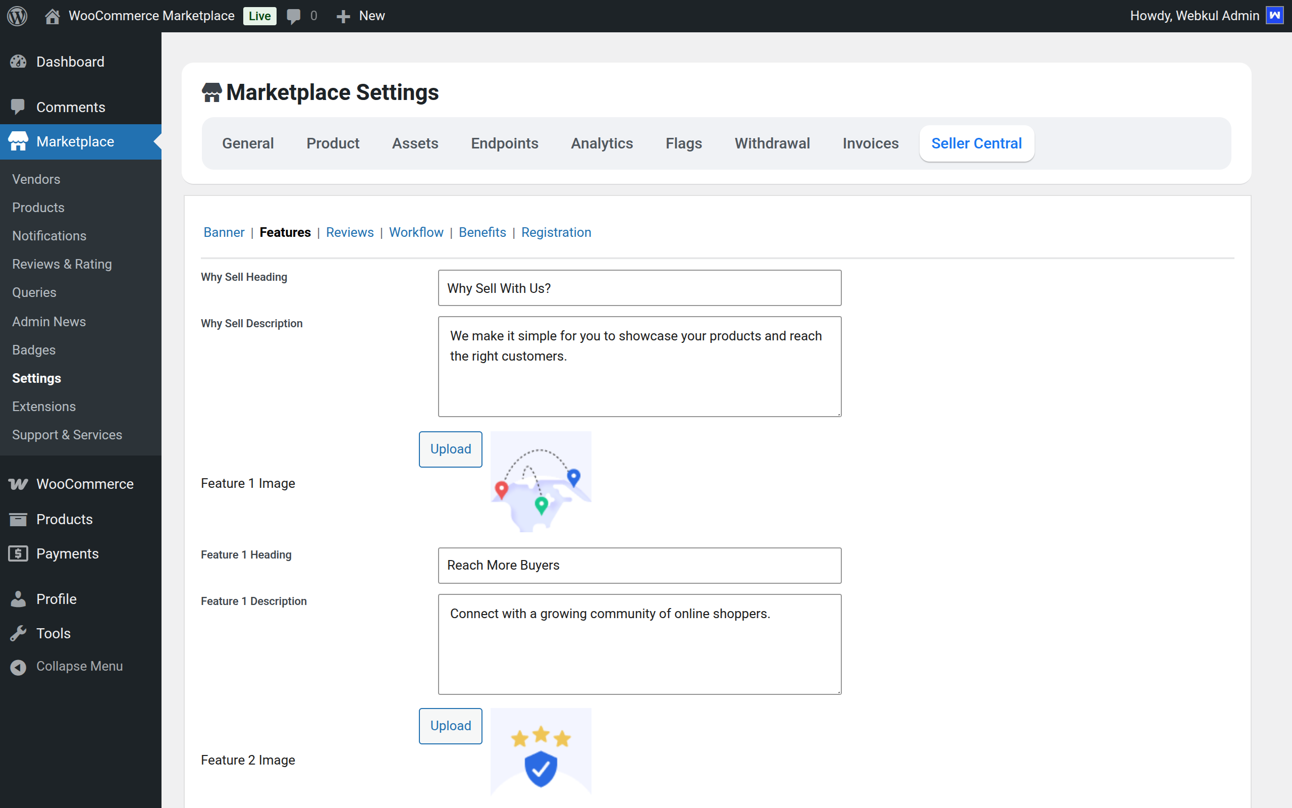 Seller Central Features