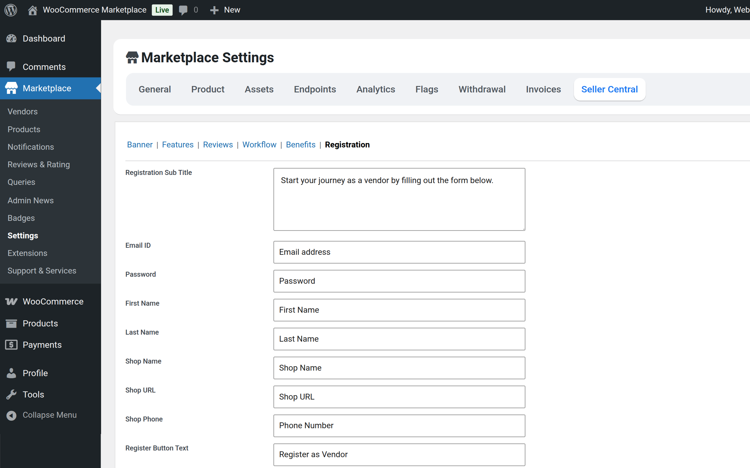 Seller Central Registration