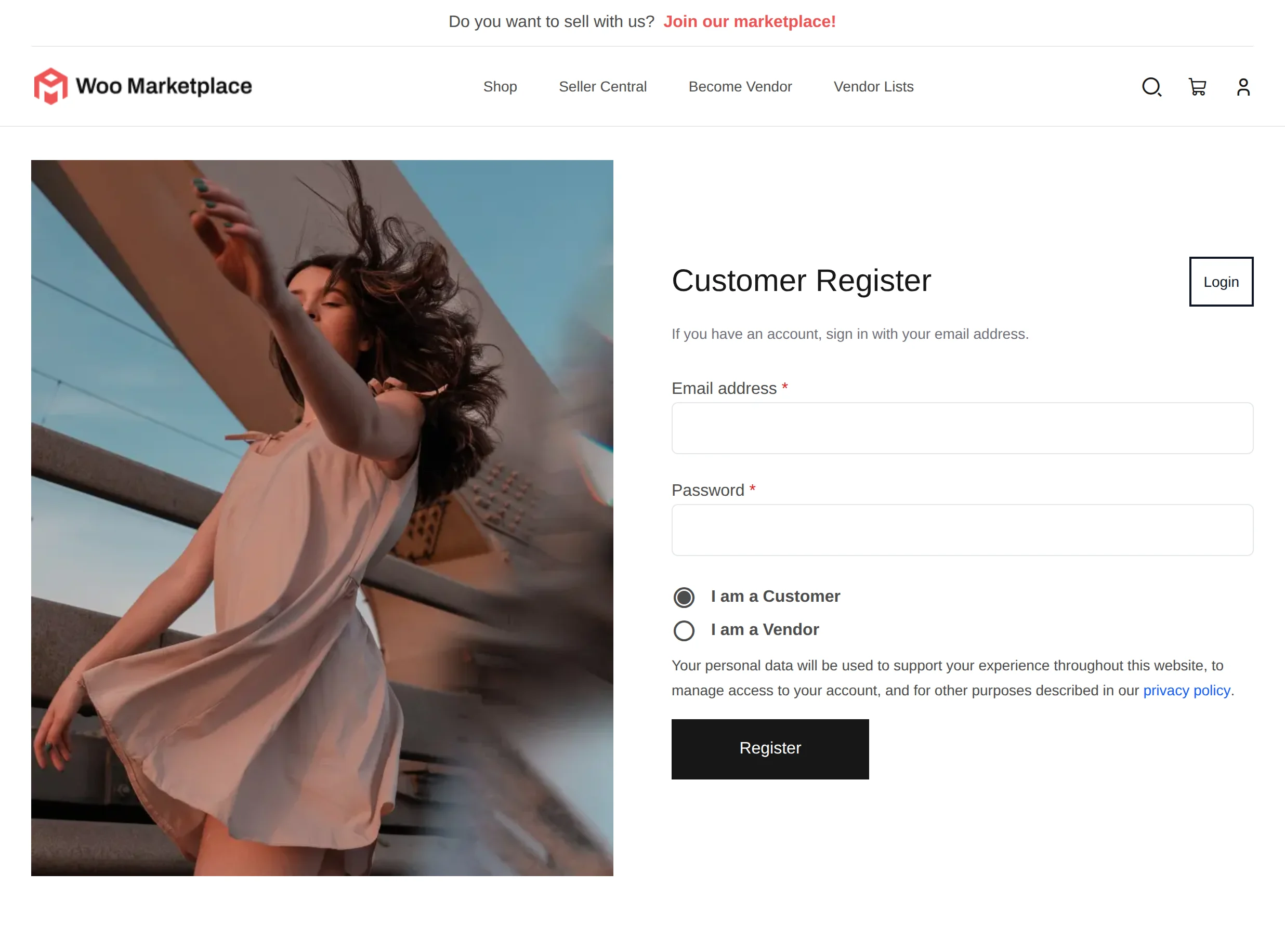 Seller Registration Page