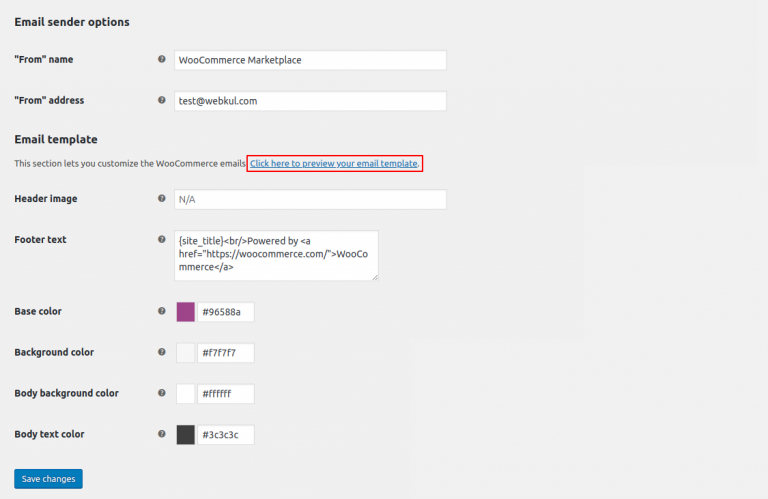 Email Template Configuration