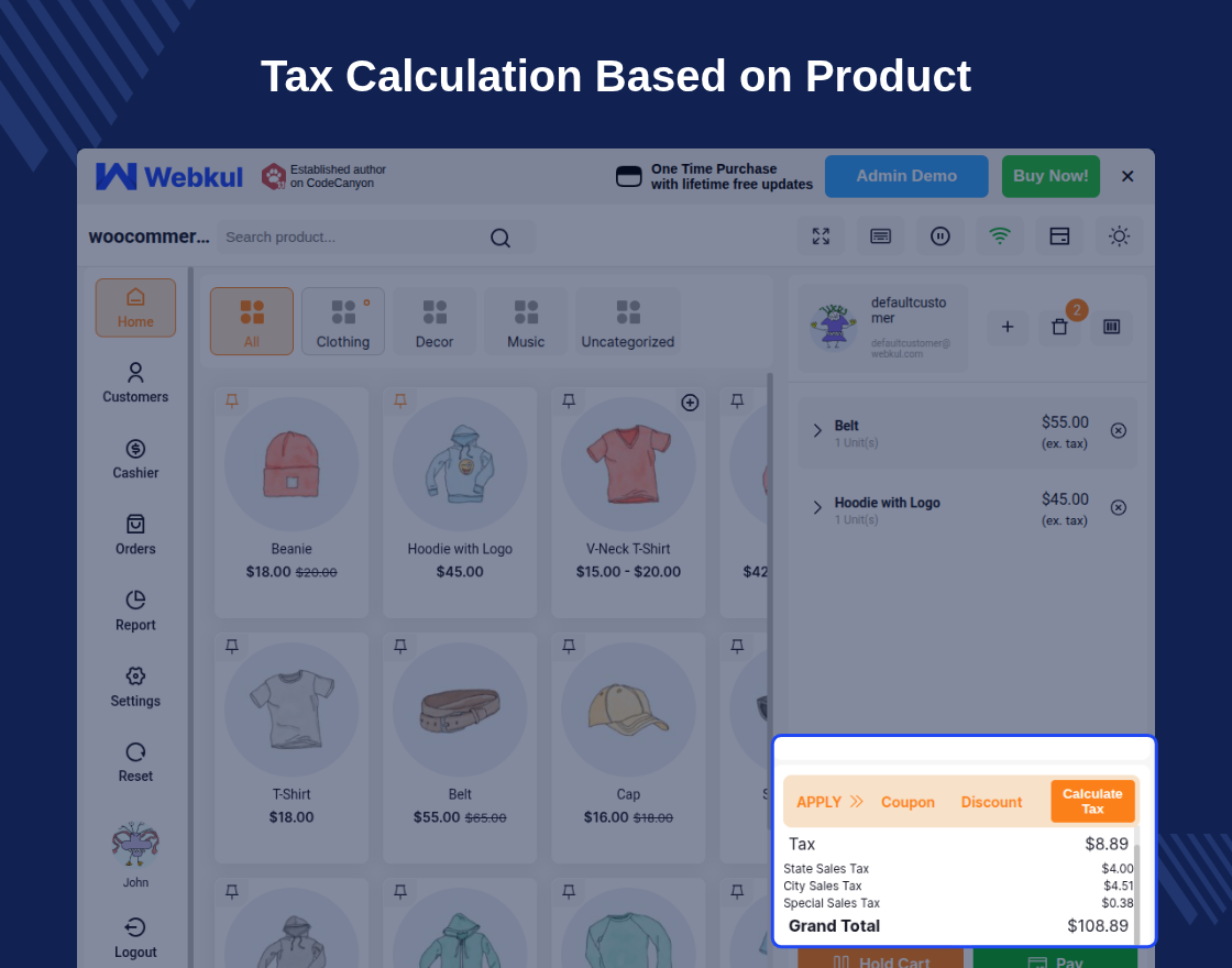 POS Checkout Cart View