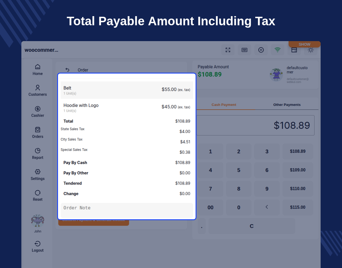 POS Address Based Tax Calculation