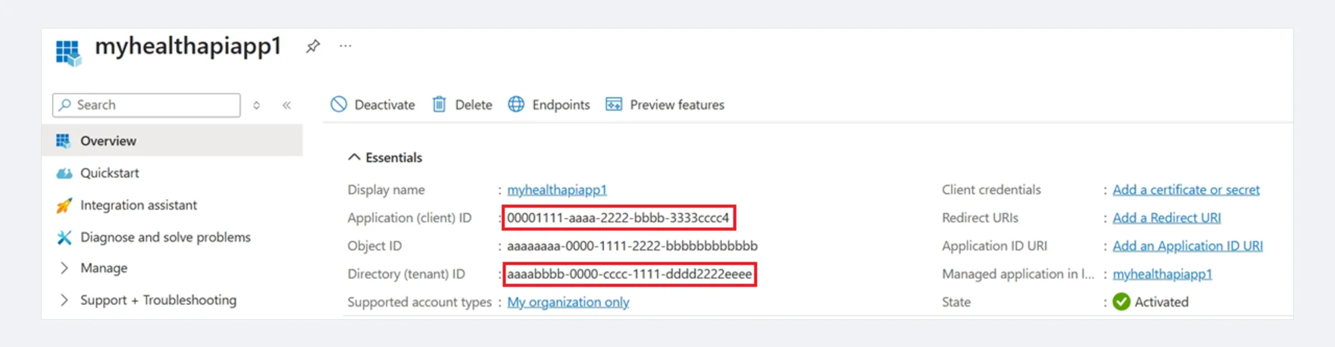 Azure AD app registration overview