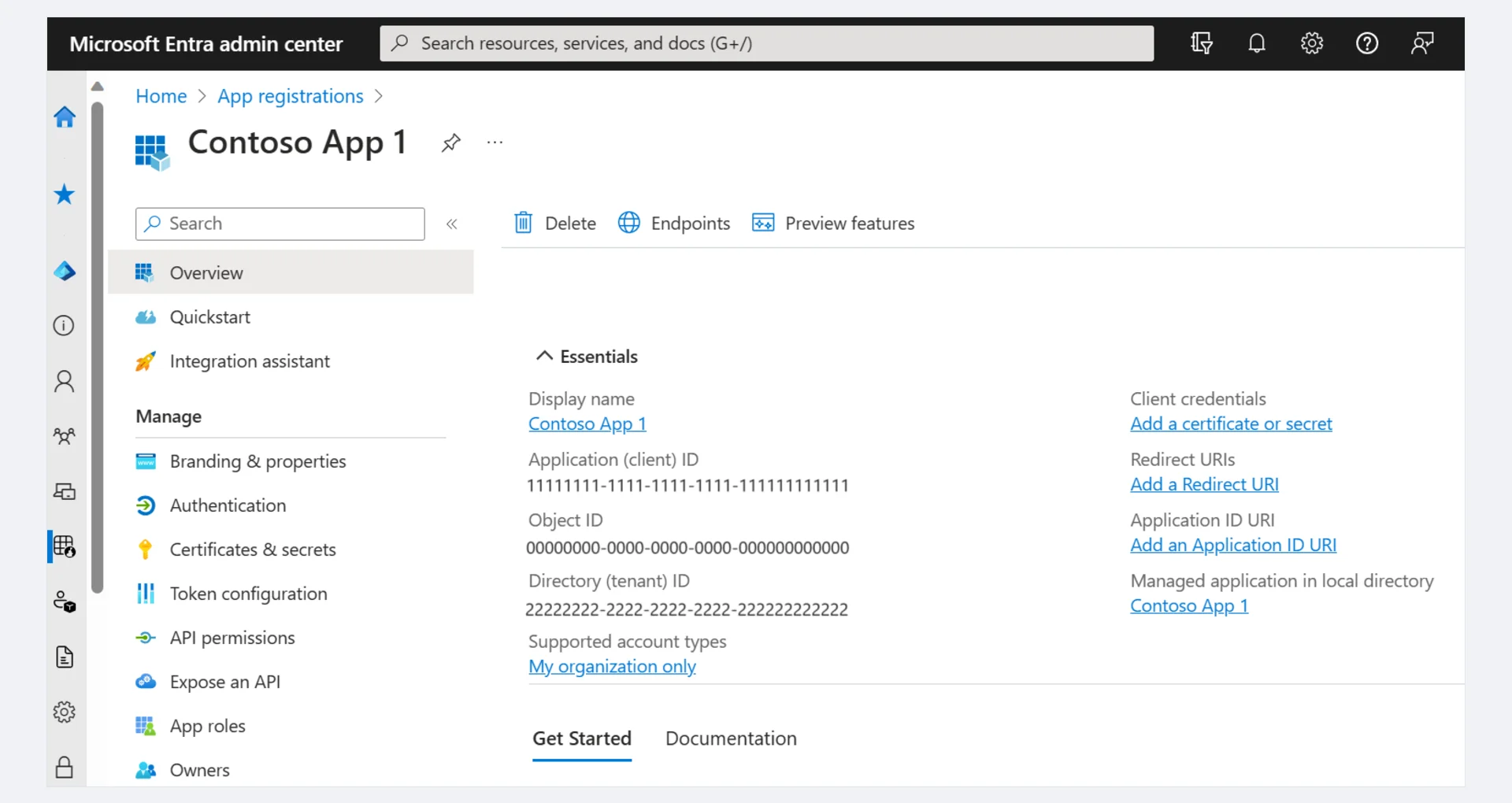 Azure portal sign-in