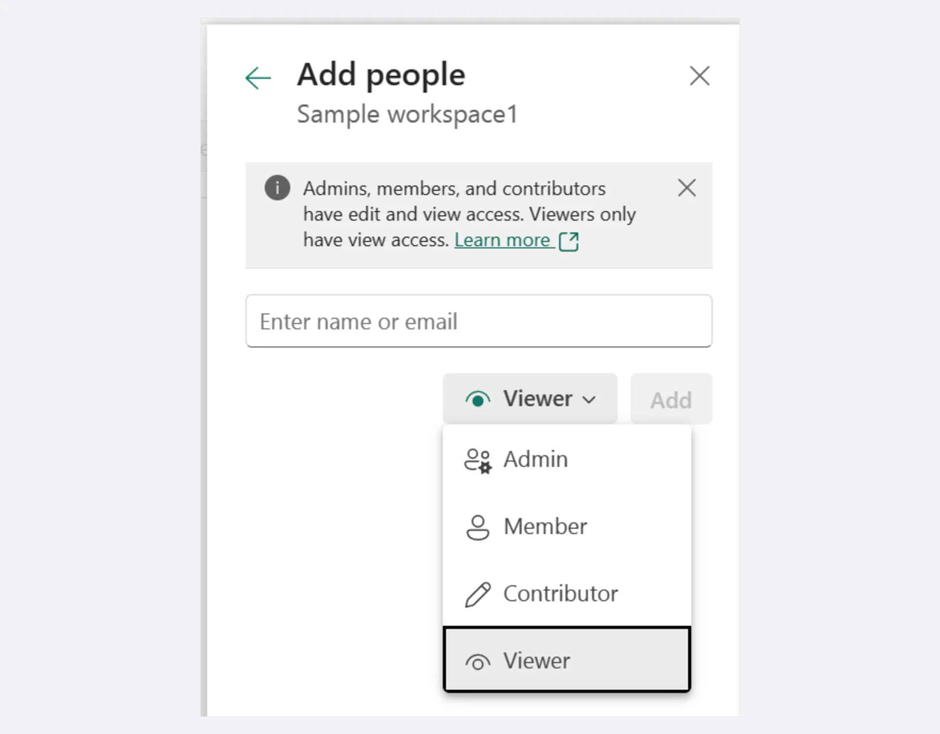 Workspace access roles
