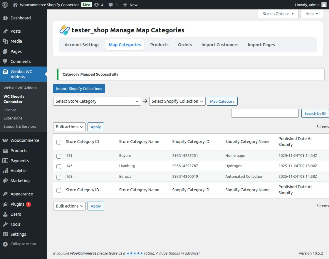 WooCommerce Map Category
